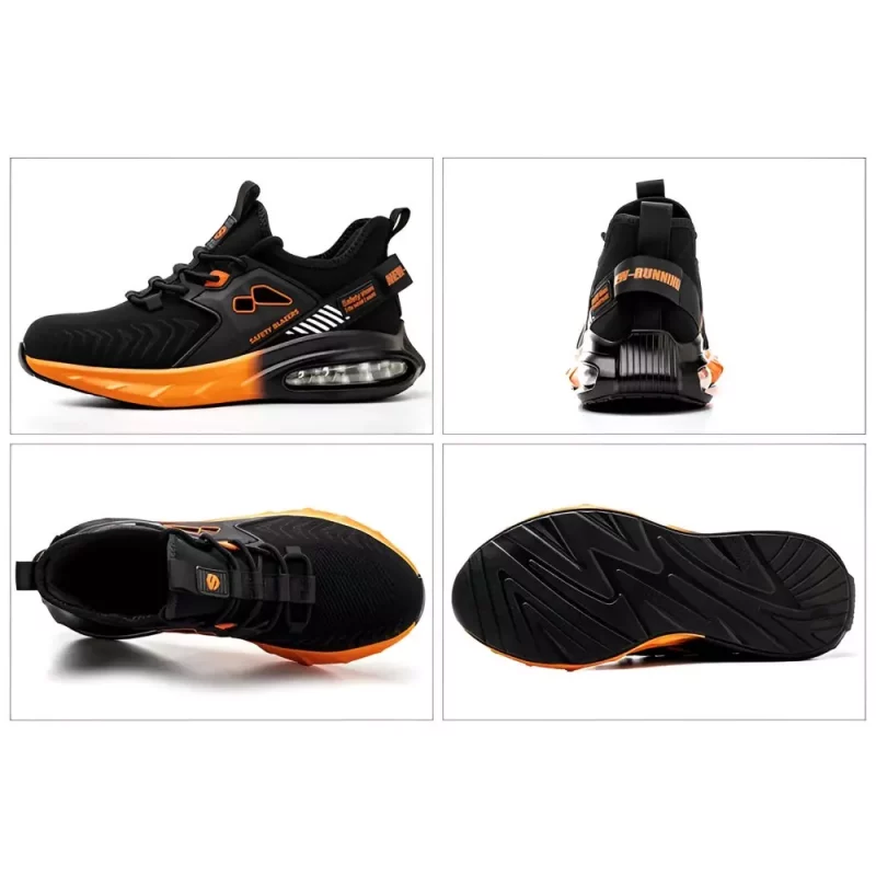 Guyisa Blazers noir/orange vue 3D - Basket de sécurité homme Guyisa Blazers noir/orange vue 3D - Basket de sécurité homme