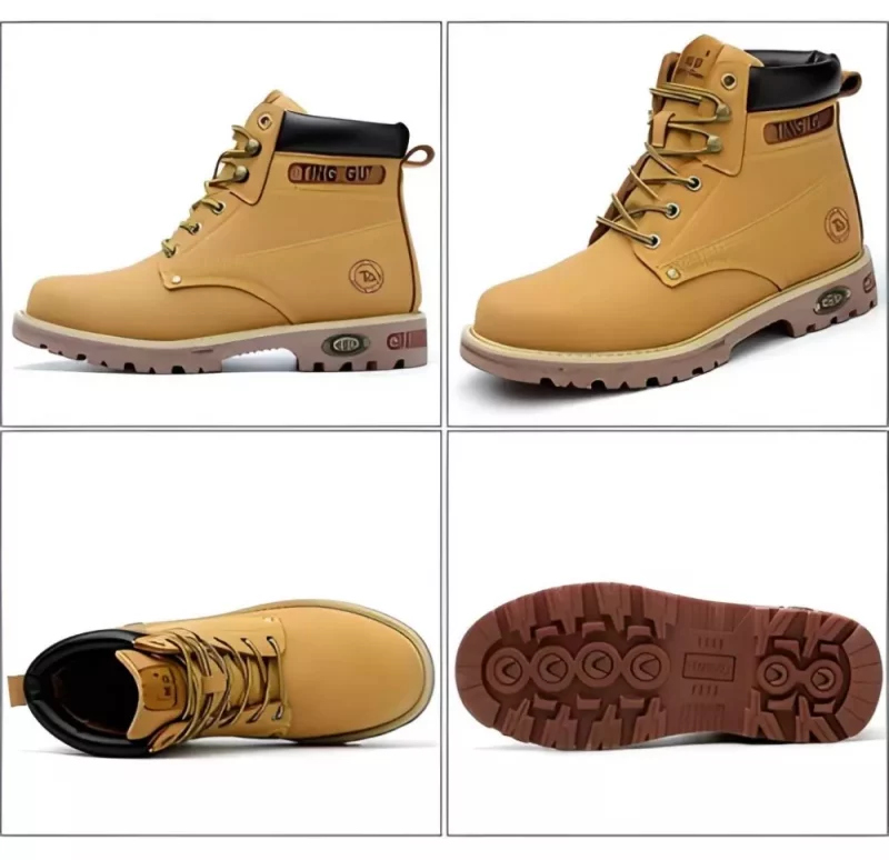 Chaussure de sécurité homme Tinggu Skinz beige vue 3D